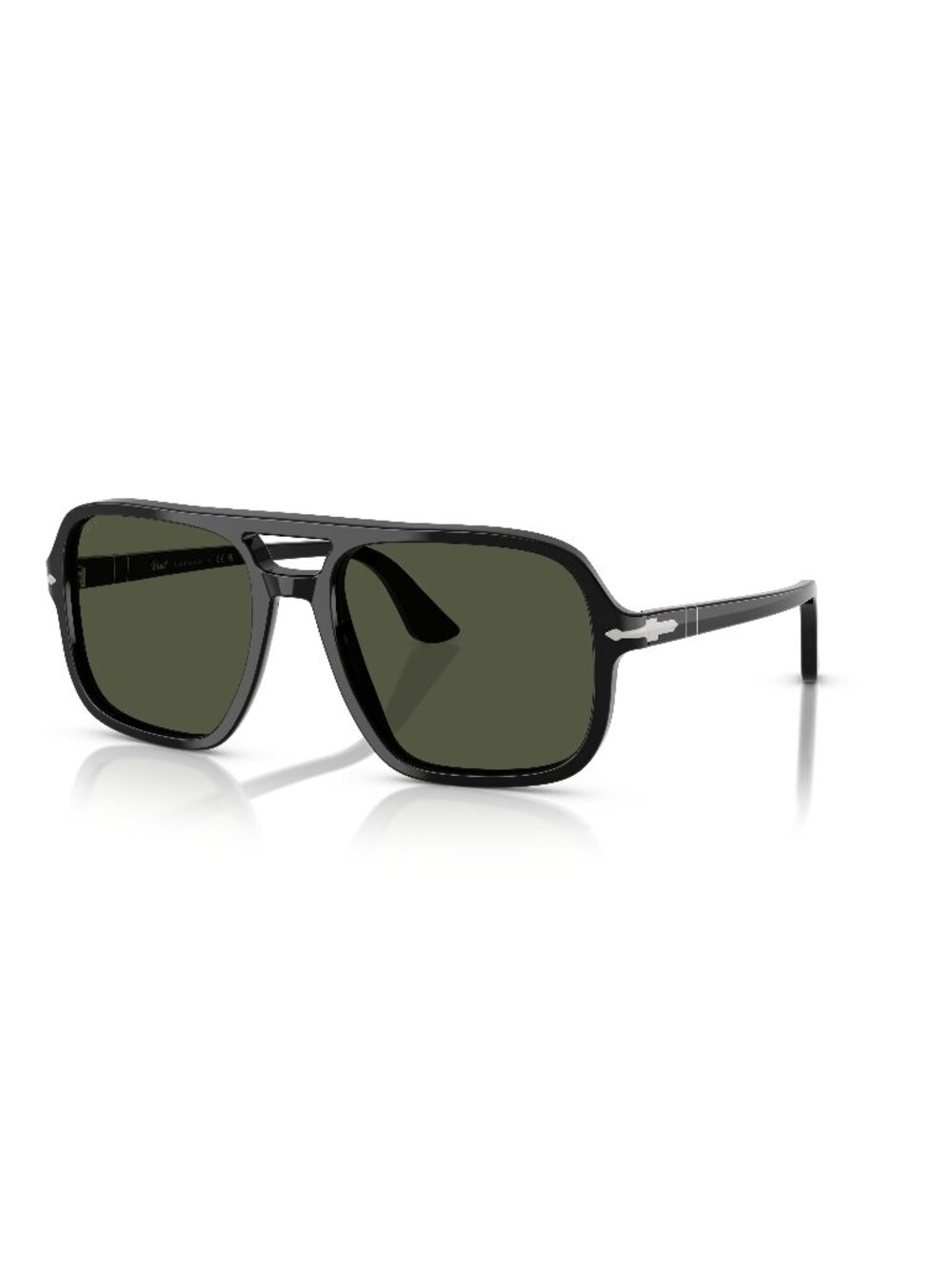 New Persol Men's Sunglasses Black Green Lens Acetate Frame PO3328S 95 31 58